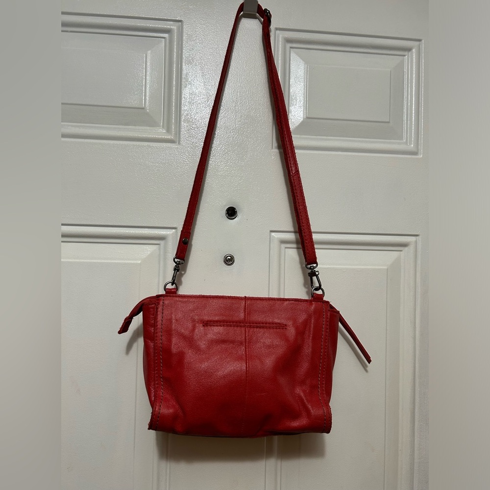 The Sak Medium Size Red Zip Top Handbag